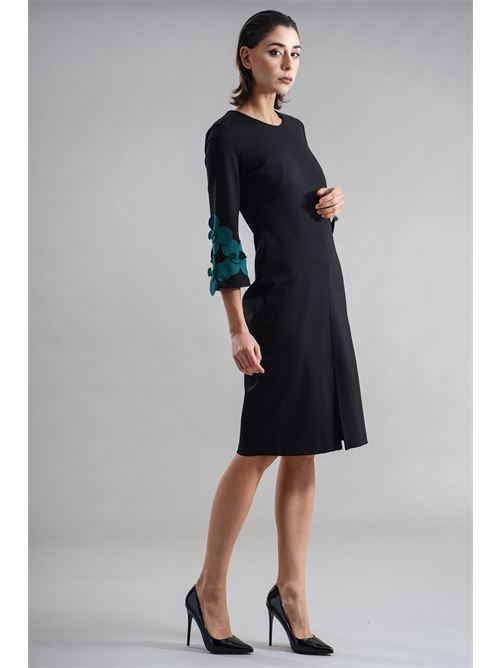 Abito punto milano GM by Gai Mattiolo | GM3567NERO/VERDE